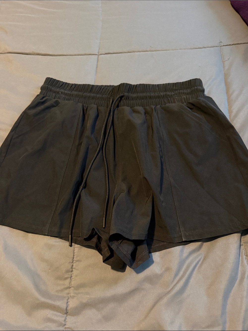 Black Women's Drawstring Swim  Shorts